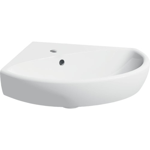 Geberit Selnova umywalka półokrągła 59cm z otworem na baterię kolor biały 501.050.00.5