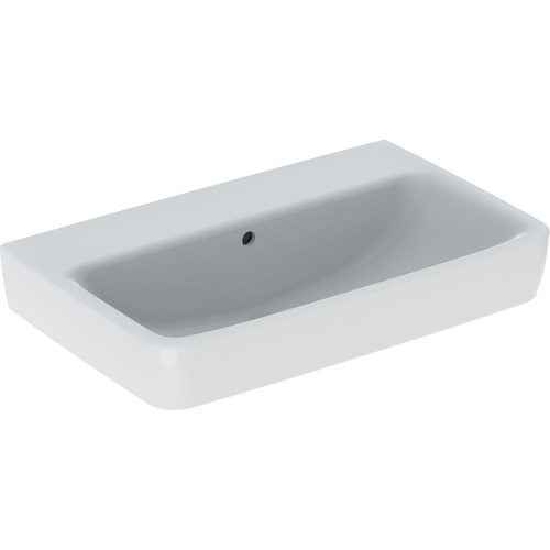 Geberit Selnova Compact umywalka prostokątna 65cm bez otworu na baterię kolor biały 501.892.00.7