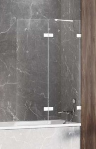 New Trendy Avexa White parawan nawannowy 120 cm wspornik skośny strona Prawa okucia białe EXK-2977