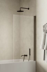 New Trendy New Soleo parawan wannowy 70 cm, profil stal szczotkowana, uniwersalny P-0139