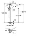 Grohe Essence bateria wannowa wolnostojąca, kolor hard graphite 23491A01