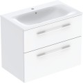 Geberit Selnova Square szafka z umywalką 80cm dwie szuflady, kolor biały (połysk) 501.240.00.1