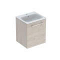 Geberit Selnova Square szafka z umywalką 55cm jedne drzwi, kolor orzech włoski jasny 501.251.00.1