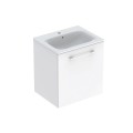 Geberit Selnova Square szafka z umywalką 60cm jedne drzwi, kolor biały (połysk) 501.252.00.1