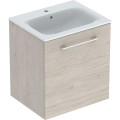 Geberit Selnova Square szafka z umywalką 60cm jedne drzwi, kolor orzech włoski jasny 501.255.00.1