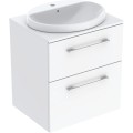 Geberit Selnova Square szafka z blatem i umywalką wpuszczaną w blat 59,1 cm dwie szuflady, kolor biały (połysk) 502.868.00.1