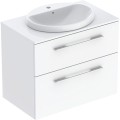Geberit Selnova Square szafka z blatem i umywalką wpuszczaną w blat 79,1 cm dwie szuflady, kolor biały (połysk) 502.872.00.1