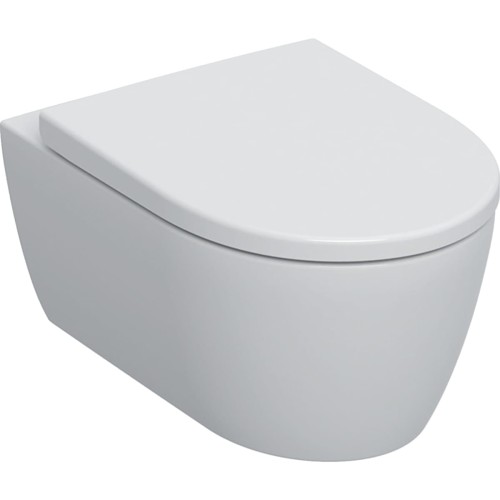 Geberit iCon Rimfree miska wisząca z deską wolnoopadającą 53x36cm, kolor biały / powłoka KeraTect 501.664.00.8