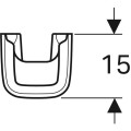 Geberit Selnova postument, kolor biały 500.342.01.7 rysunek techniczny