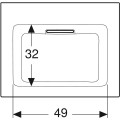 Geberit One umywalka meblowa 60cm, powłoka KeraTect 505.001.00.1 rysunek techniczny