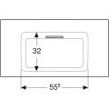 Geberit One umywalka meblowa 90cm, powłoka KeraTect 505.005.00.1 rysunek techniczny
