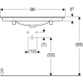 Geberit One umywalka meblowa 90cm, powłoka KeraTect 505.010.01.3
