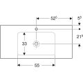 Geberit One umywalka meblowa 105cm, powłoka KeraTect 505.010.01.4 rysunek techniczny