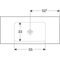 Geberit One umywalka meblowa 105cm, powłoka KeraTect 505.011.01.4 rysunek techniczny