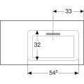 Geberit One umywalka meblowa 90cm, powłoka KeraTect 505.013.00.1 rysunek techniczny