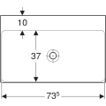Geberit One umywalka 75cm, powłoka KeraTect 505.021.01.2 rysunek techniczny