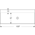 Geberit One umywalka 105cm, powłoka KeraTect 505.021.01.4 rysunek techniczny