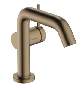 Hansgrohe Tecturis S Jednouchwytowa bateria umywalkowa 110 Fine CoolStart EcoSmart+ bez kompletu odpływowego kolor brąz szczotkowany 73321140