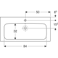 Geberit Modo umywalka meblowa 100cm, kolor biały 502.876.00.1 rysunek techniczny