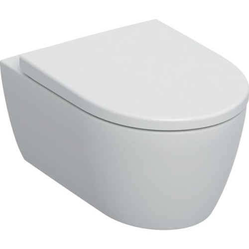 Geberit iCon Rimfree zestaw miska WC z deską wolnoopadającą 53cm, kolor biały-mat 501.663.JT.1
