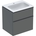 Geberit iCon zestaw szafka z umywalką 60cm, szafka kolor lava / powłoka KeraTect 502.331.JK.1