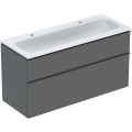 Geberit iCon zestaw szafka z umywalką 120cm, szafka kolor lava / powłoka KeraTect 502.334.JK.1