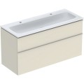 Geberit iCon zestaw szafka z umywalką 120cm, szafka kolor szary piaskowy/ powłoka KeraTect 502.334.JL.1