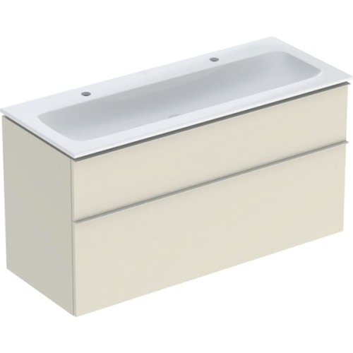 Geberit iCon zestaw szafka z umywalką 120cm, szafka kolor szary piaskowy/ powłoka KeraTect 502.334.JL.1