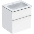 Geberit iCon Slim zestaw szafka z umywalką 60cm, uchwyt biały-mat szafka kolor biały (wysoki połysk) 502.335.01.1