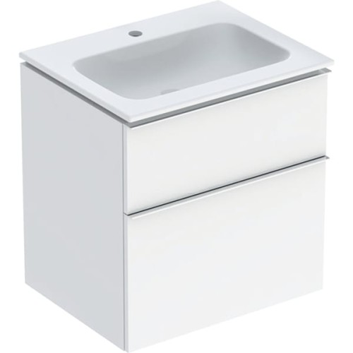 Geberit iCon Slim zestaw szafka z umywalką 60cm, szafka kolor biały (wysoki połysk) 502.335.01.2