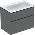 Geberit iCon Slim zestaw szafka z umywalką 75cm, uchwyt  lava (mat) szafka kolor lava (mat) 502.336.JK.1
