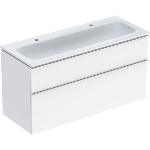 Geberit iCon Slim zestaw szafka z umywalką 120 cm, szafka kolor biały (wysoki połysk) 502.338.01.2