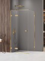 New Trendy Avexa XR Gold Shine kabina prostokątna 120x80cm, prawa kolor złoty połysk (gold shine) EXK-6805