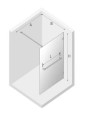 New Trendy Avexa White kabina walk-in z relingiem 160x200 szkło 8mm, profil biały mat EXK-2959 rysunek techniczny