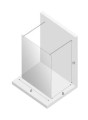New Trendy New Modus White kabina walk-in 120x200, szkło 8mm, profile biały mat EXK-2269 rysunek techniczny