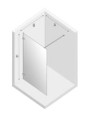New Trendy Avexa White kabina walk-in 130x200 szkło 8mm, profile biały mat  EXK-2934 rysunek techniczny