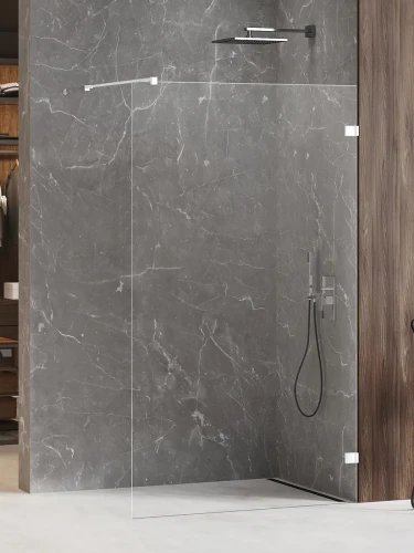 New Trendy Avexa White kabina walk-in 140x200 szkło 8mm, profile biały mat  EXK-2935
