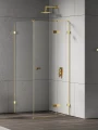 New Trendy Eventa Gold Shine kabina prysznicowa kwadratowa 120x120 cm, lewa kolor złoty połysk (gold shine) EXK-4718