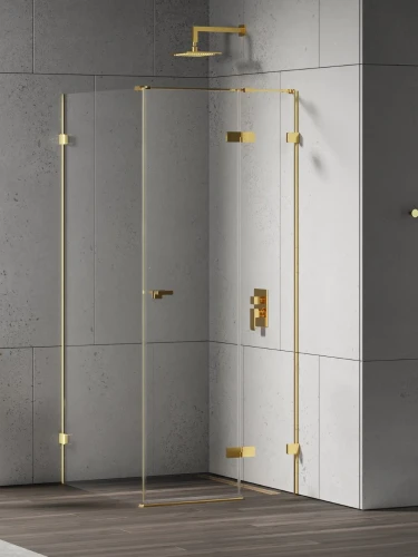New Trendy Eventa Gold Shine kabina prysznicowa prostokątna 80x120 cm, prawe kolor złoty połysk (gold shine) EXK-4724