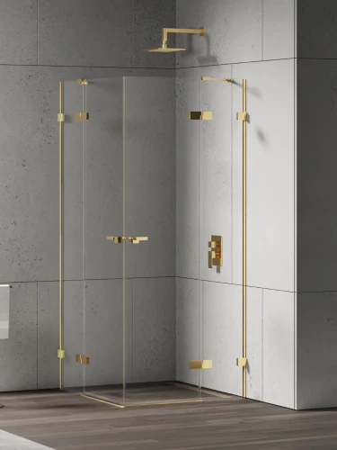New Trendy Eventa Gold Shine kabina prysznicowa prostokątna 120x110 cm, kolor złoty połysk (gold shine) EXK-4772