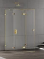 New Trendy Eventa Gold Shine kabina prysznicowa kwadratowa (przyścienna) 100x100 cm, prawa kolor złoty połysk (gold shine) EXK-4809