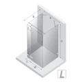 New Trendy Eventa Gold Shine kabina prysznicowa prostokątna (przyścienna) 120x80 cm, lewa kolor złoty połysk (gold shine) EXK-4810