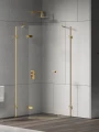 New Trendy Eventa Gold Shine kabina prysznicowa pięciokątna 90x90 cm, lewa kolor złoty połysk (gold shine) EXK-4834