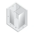 New Trendy Eventa Gold Shine kabina walk-in U 160x90 cm, kolor złoty połysk (gold shine) EXK-4879 rysunek techniczny