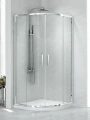 New Trendy New Praktic kabina prysznicowa półokrągłą R55 (promień zaokrąglenia R-55) 90x90cm, podwójne drzwi przesuwne kolor chrom K-0576