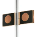 New Trendy New Soleo Copper Brushed kabina prysznicowa kwadratowa 90x90cm, podwójne drzwi składane kolor miedź szczotkowana (Copper Brushed) K-2085