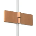 New Trendy New Soleo Copper Brushed kabina kwadratowa 80x80cm, podwójne drzwi uchylne , wahadłowe kolor miedź szczotkowana (Copper Brushed) K-2011