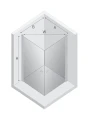 New Trendy New Soleo Copper Brushed kabina prostokątna 80x100cm, podwójne drzwi uchylne , wahadłowe kolor miedź szczotkowana (Copper Brushed) K-2013