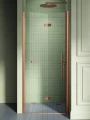 New Trendy New Soleo Copper Brushed drzwi prysznicowe wnękowe 100x195cm, wersja lewa pojedyncze drzwi składane kolor miedź szczotkowana (Copper Brushed) D-0505A