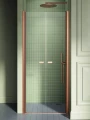 New Trendy New Soleo Copper Brushed drzwi prysznicowe wnękowe 80x195cm, podwójne drzwi uchylne , wahadłowe kolor miedź szczotkowana (Copper Brushed) D-0494A